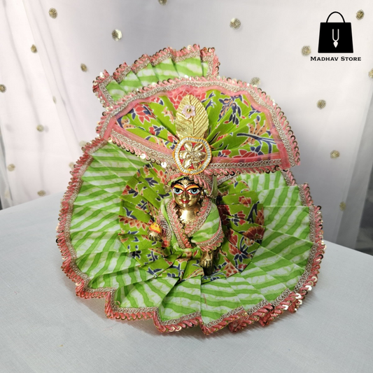 Laddu Gopal 'Amrapali' Premium Cotton Poshak with Turban