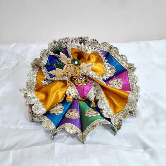 Rang Rasiya Silk handwork Holi Poshak with heavy pagdi for Laddu Gopal