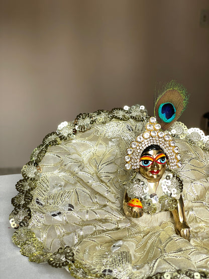 Warmth of Vrindavan set with warm shawl Poshak with heavy pagdi for Laddu Gopal