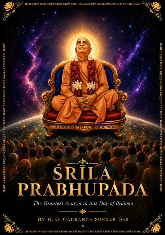 Srila Prabhupada : The Greatest Acharya in this day of Brahma.  Hardcopy (Pre-Book)