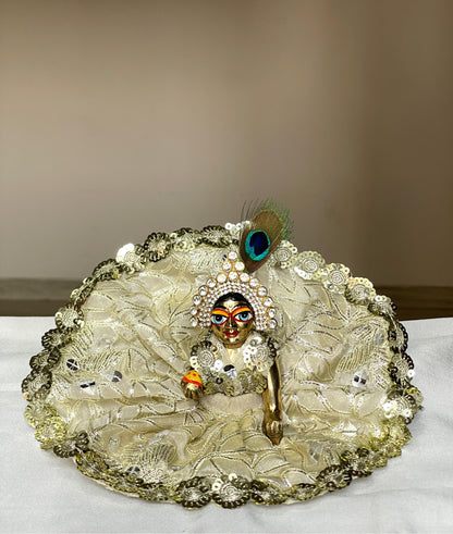 Warmth of Vrindavan set with warm shawl Poshak with heavy pagdi for Laddu Gopal