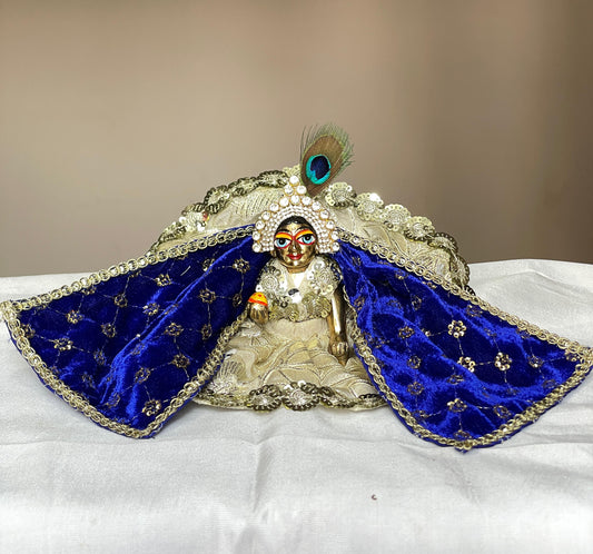 Warmth of Vrindavan set with warm shawl Poshak with heavy pagdi for Laddu Gopal